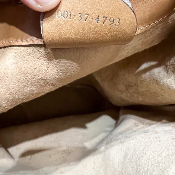 Vintage Gucci Bucket Bag Micro GG Monogram Logo Ivory Cream Brown 80's - Picture 10 of 11